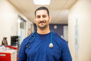 A portrait of a male nurse
