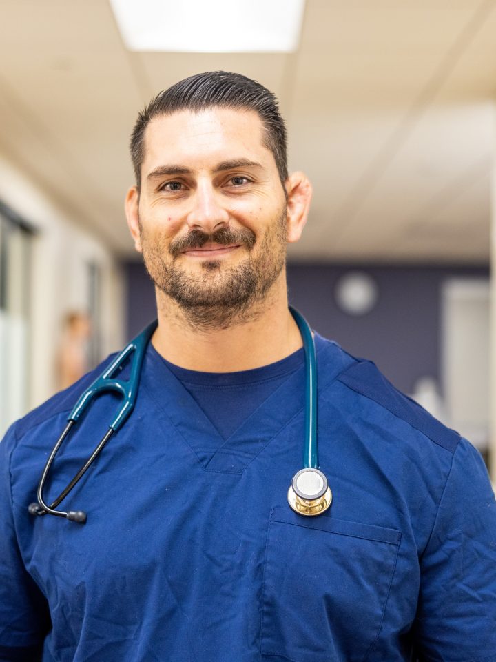 A portrait of a male nurse